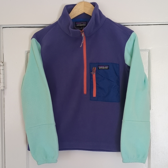 Patagonia Sweaters - Patagonia Microdini‎ 1/2 Zip Pullover Women's XS Colorblock Mock Neck